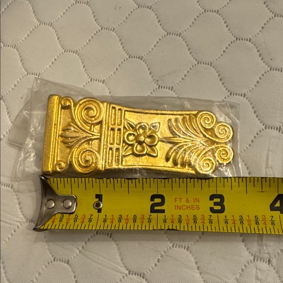KRISA Greece Classical Period Brooch Gold Greek Column Stele Anthemion 3.5” - Picture 5 of 5